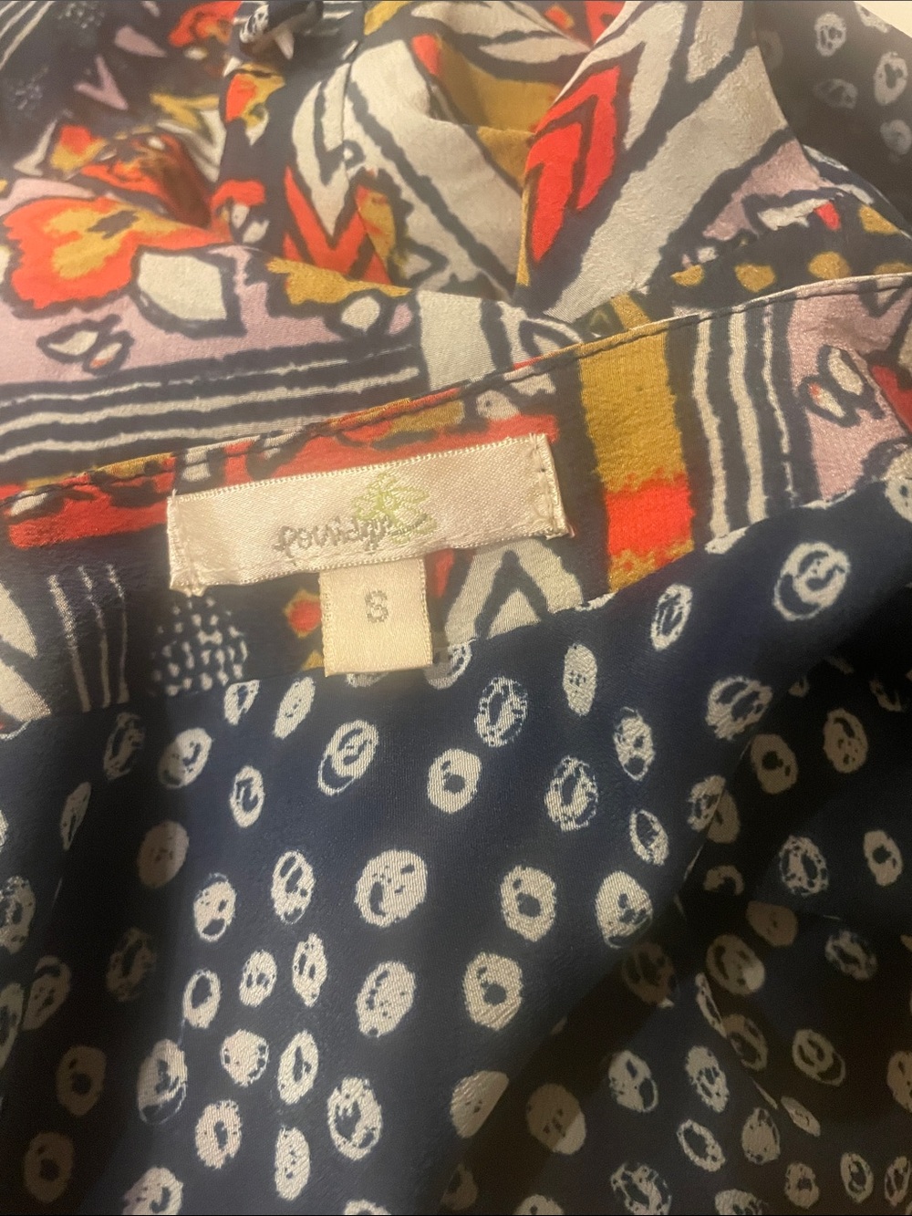 Anthropologie Porridge Close Constellations Reversible Silk Kimono Womens Size S - Picture 2 of 4
